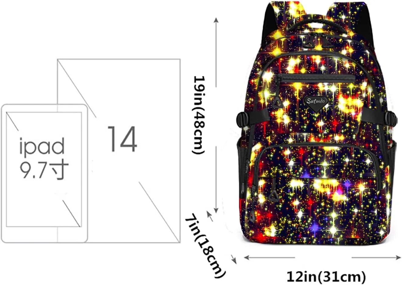 Casual Lightweight Backpacks for Boys & Girls, School Bookbags, 15 "Laptop Backpack, Travel Bag (212-ddeng)