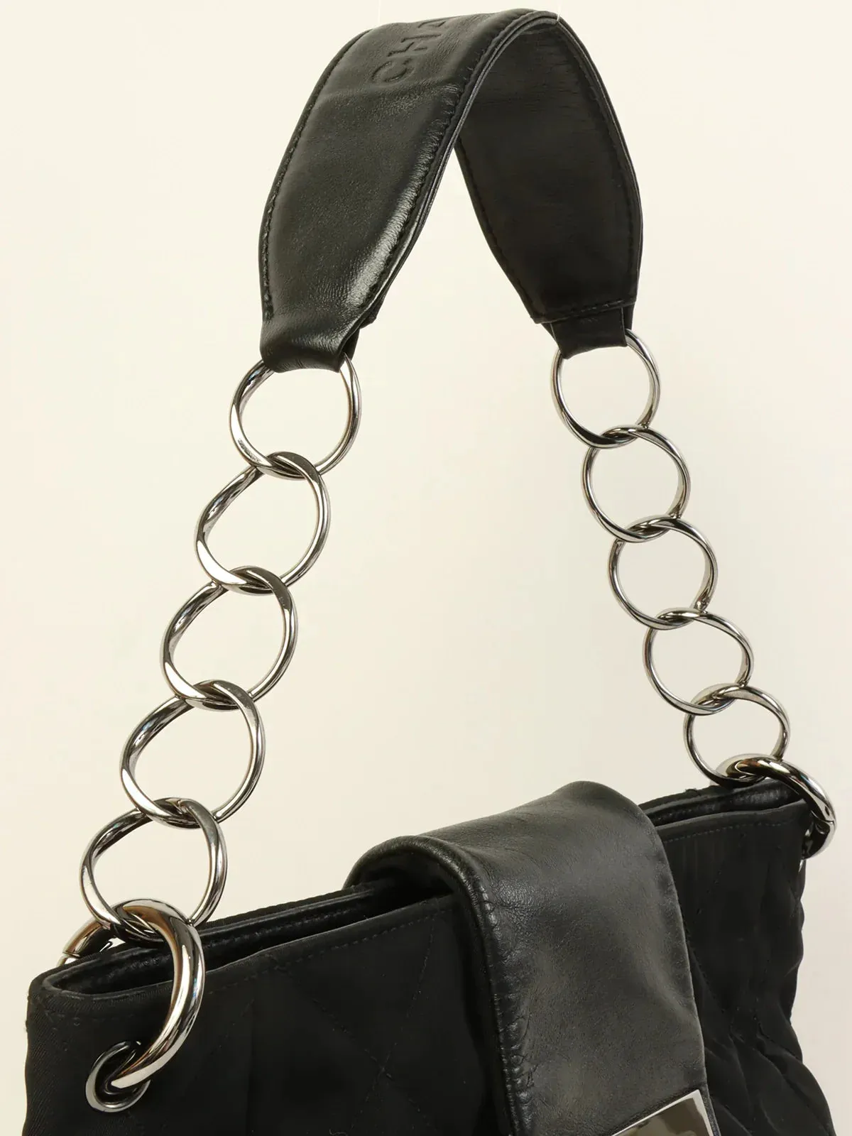 CHANEL Around 2004 Made 2.55 Chain Shoulder Bag Black