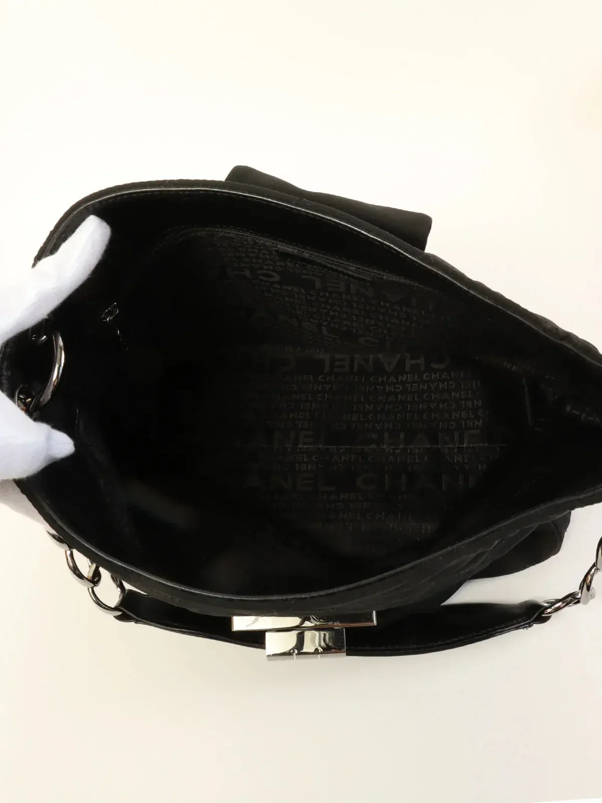 CHANEL Around 2004 Made 2.55 Chain Shoulder Bag Black