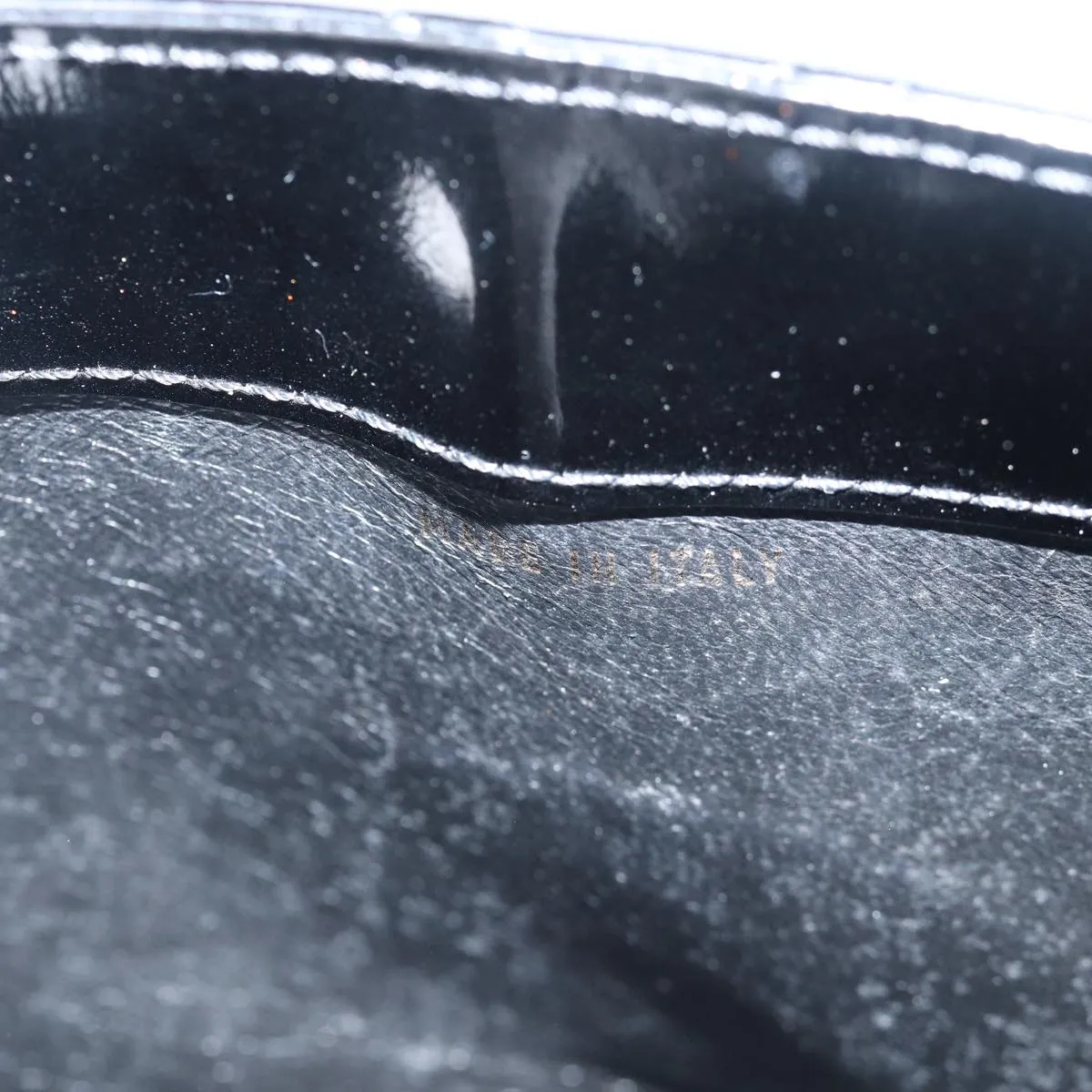 CHANEL Bicolore Shoulder Bag Enamel Black CC Auth bs15701