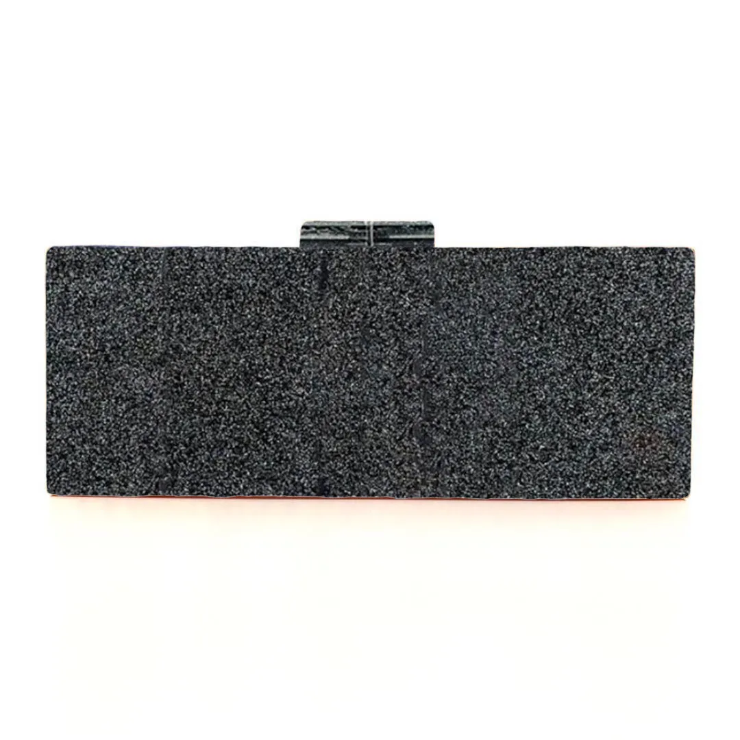 Custom Black Glitter Clutch