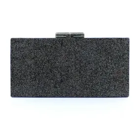 Custom Black Glitter Clutch