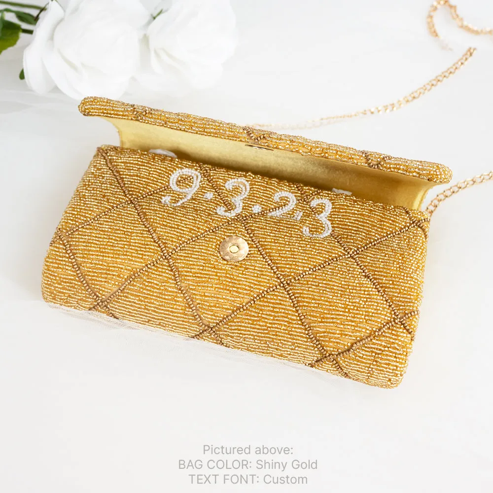 Custom Bridal Quilted Pattern Clutch Purse (FOG)