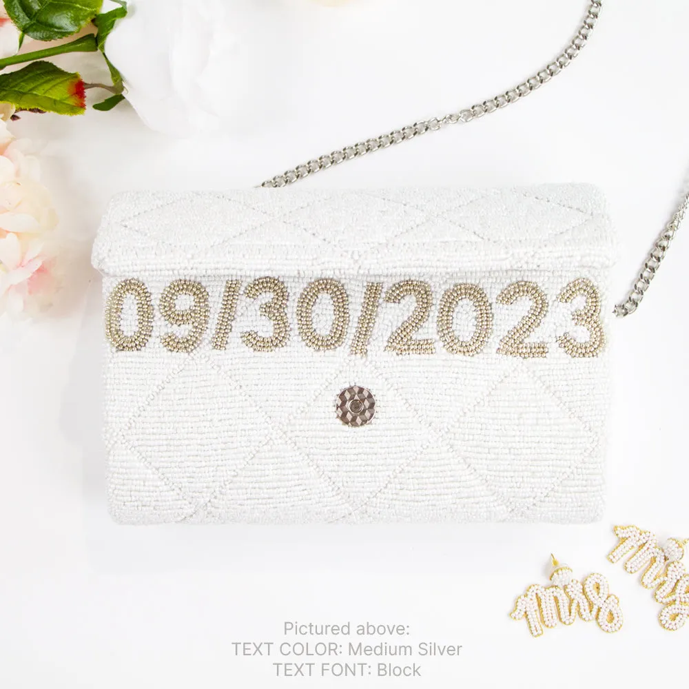 Custom Bridal Quilted Pattern Clutch Purse (FOG)