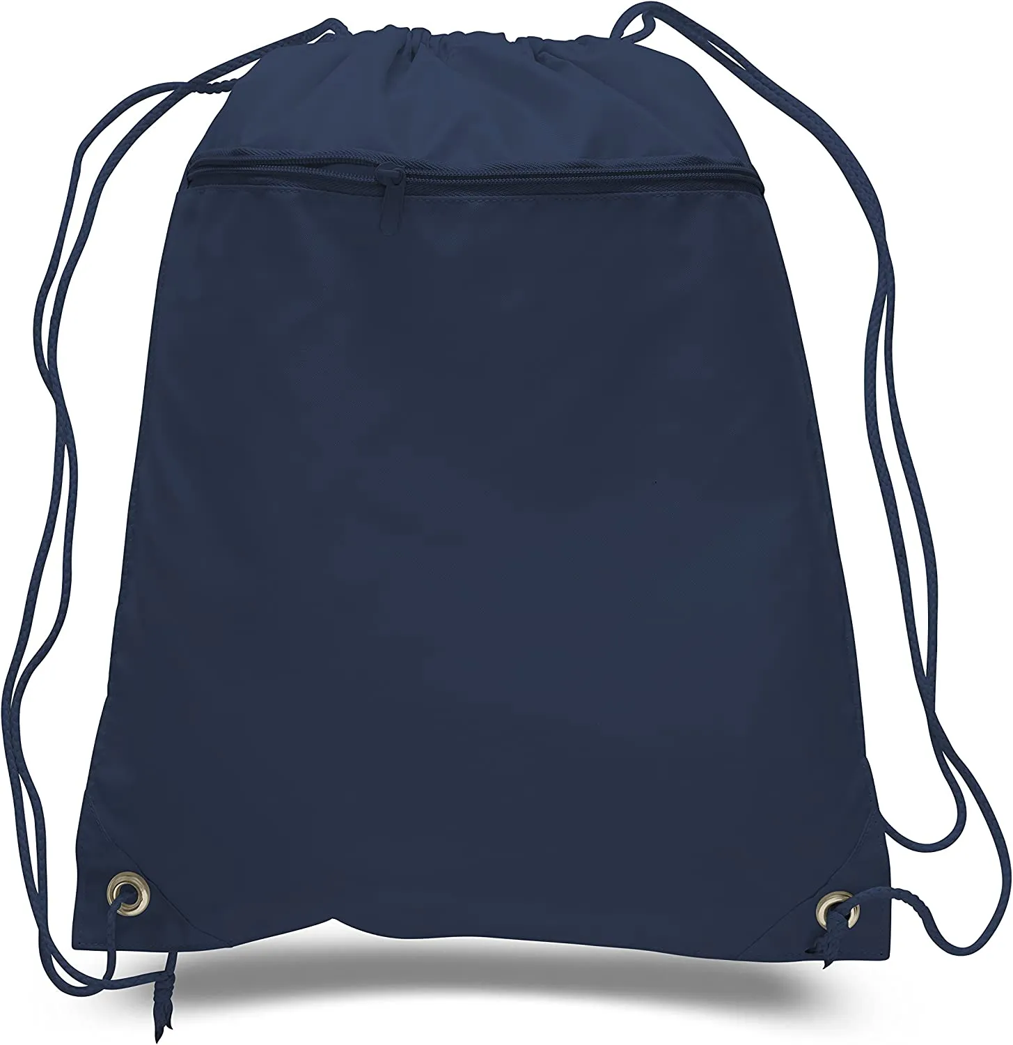 Custom Name Printed Drawstring Backpacks with Front Zipper Pocket