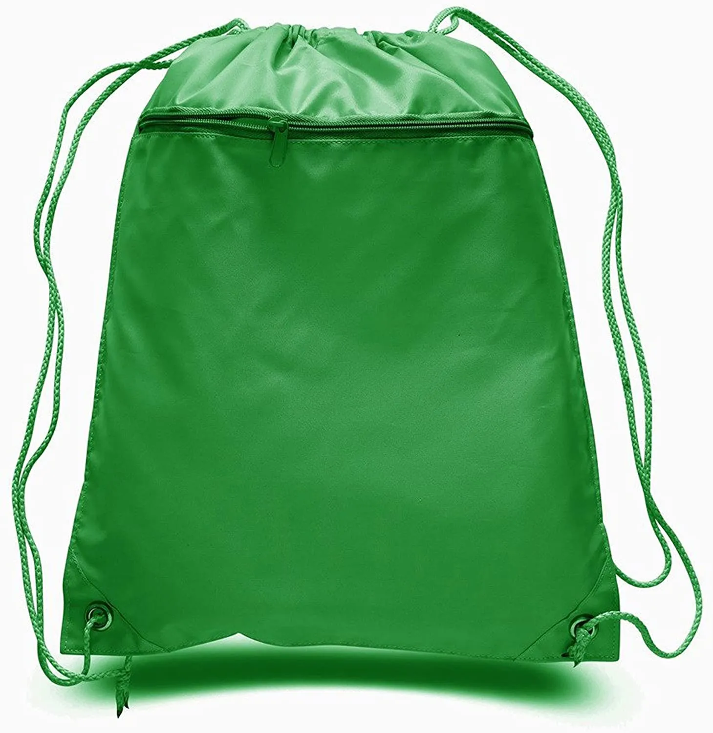 Custom Name Printed Drawstring Backpacks with Front Zipper Pocket