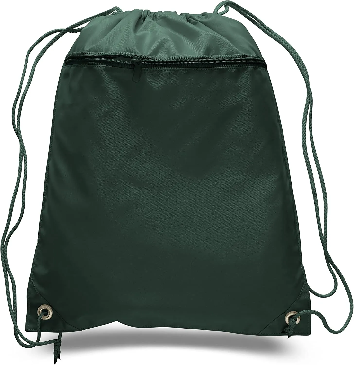 Custom Name Printed Drawstring Backpacks with Front Zipper Pocket
