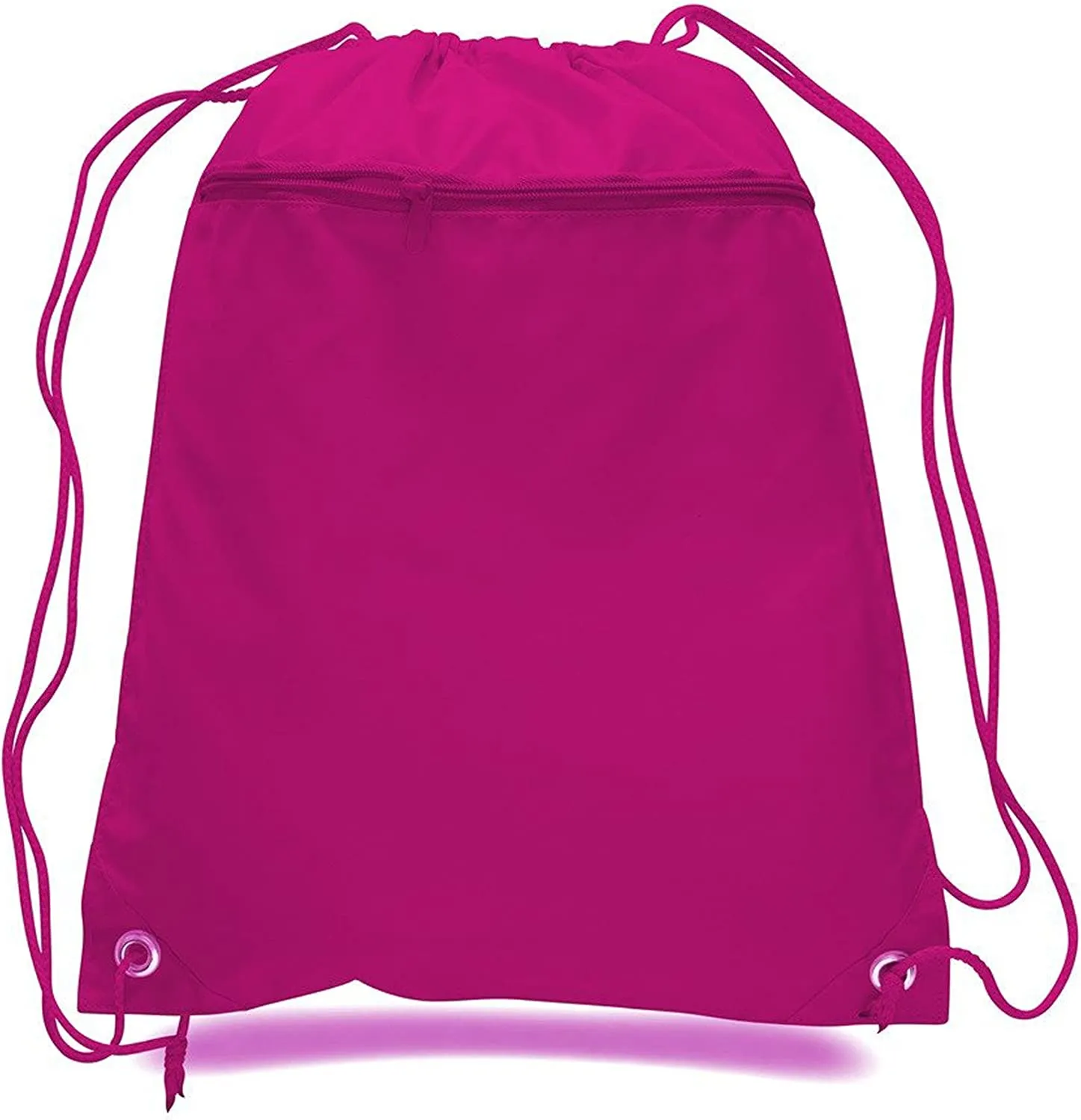 Custom Name Printed Drawstring Backpacks with Front Zipper Pocket