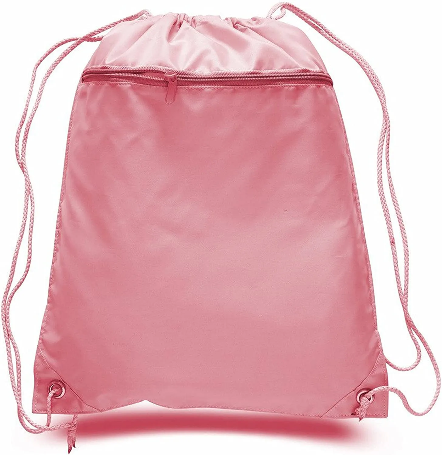 Custom Name Printed Drawstring Backpacks with Front Zipper Pocket