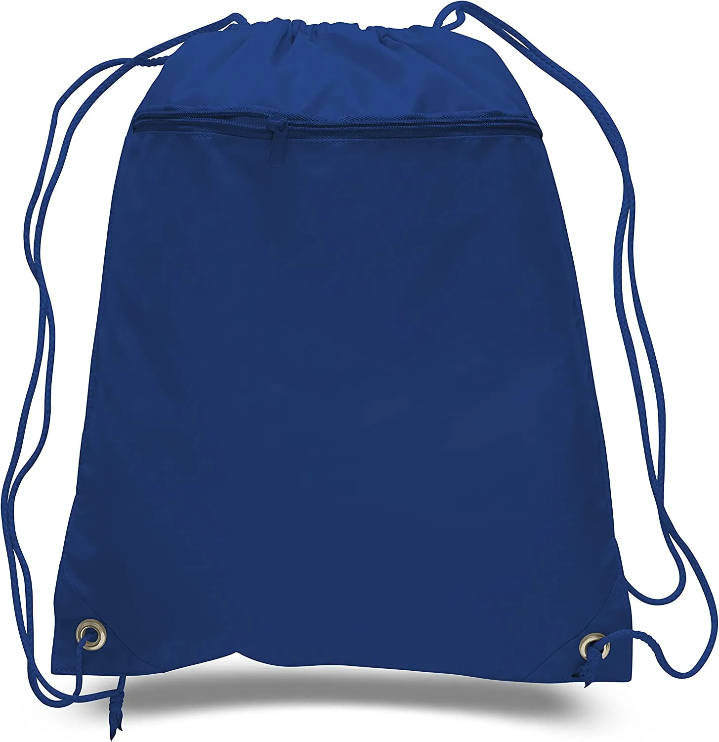 Custom Name Printed Drawstring Backpacks with Front Zipper Pocket