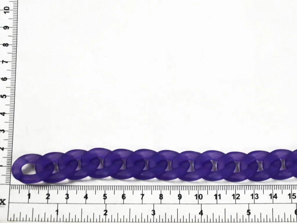 Dark Blue Transparent Circular Acrylic Chains