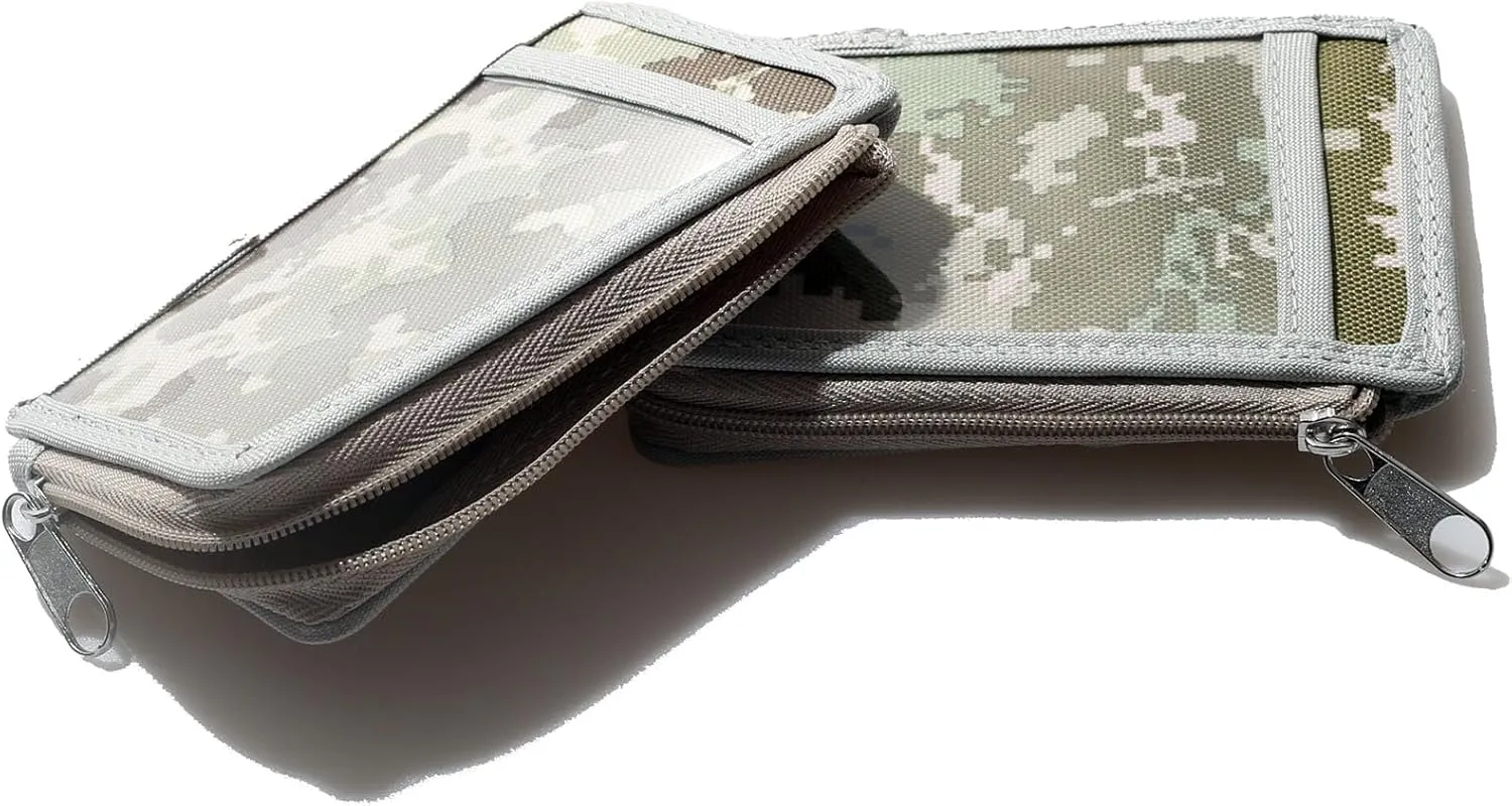 DQL keychain wallet for women minimalist wallet for men small womens wallet, Ultra Slim Minimalist Card Holder Wallet for Men and Women, Camo11, Gift for Veteran Mens Minimalist Wallet