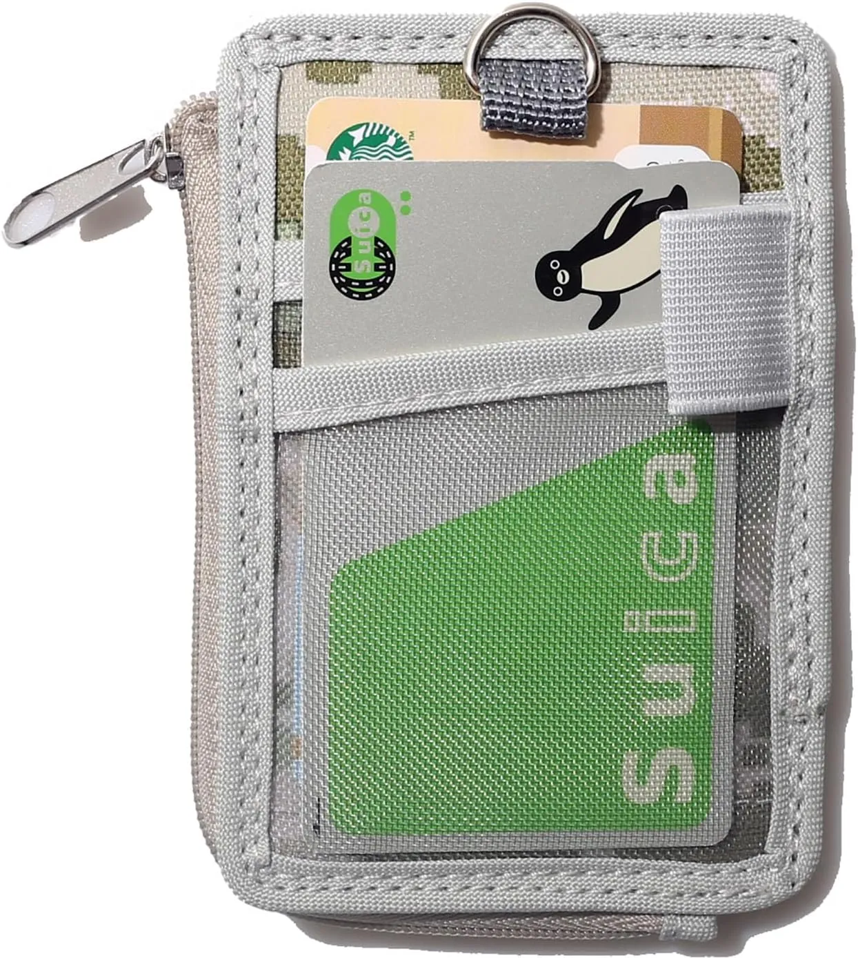 DQL keychain wallet for women minimalist wallet for men small womens wallet, Ultra Slim Minimalist Card Holder Wallet for Men and Women, Cyber Camo, Keychain Wallet Minimalist Work Badge Holder