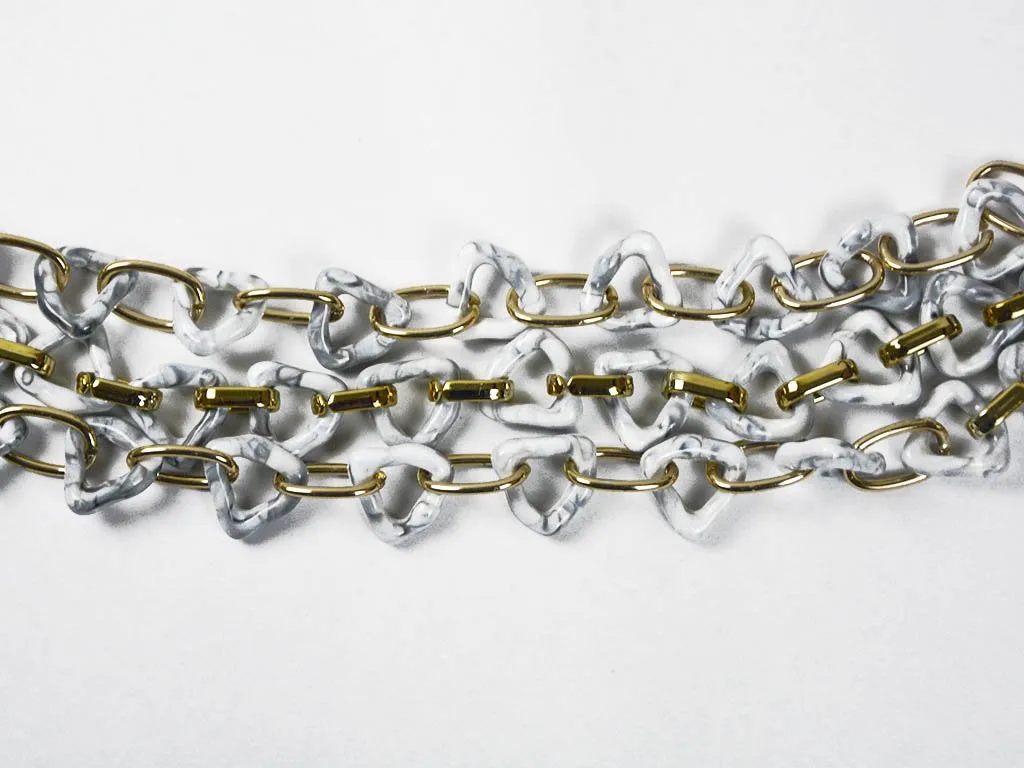 Gray White Triangular Acrylic Chains
