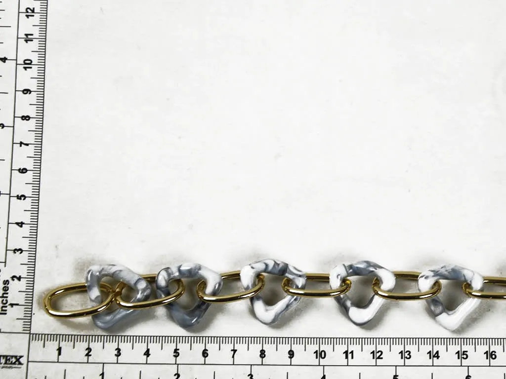 Gray White Triangular Acrylic Chains