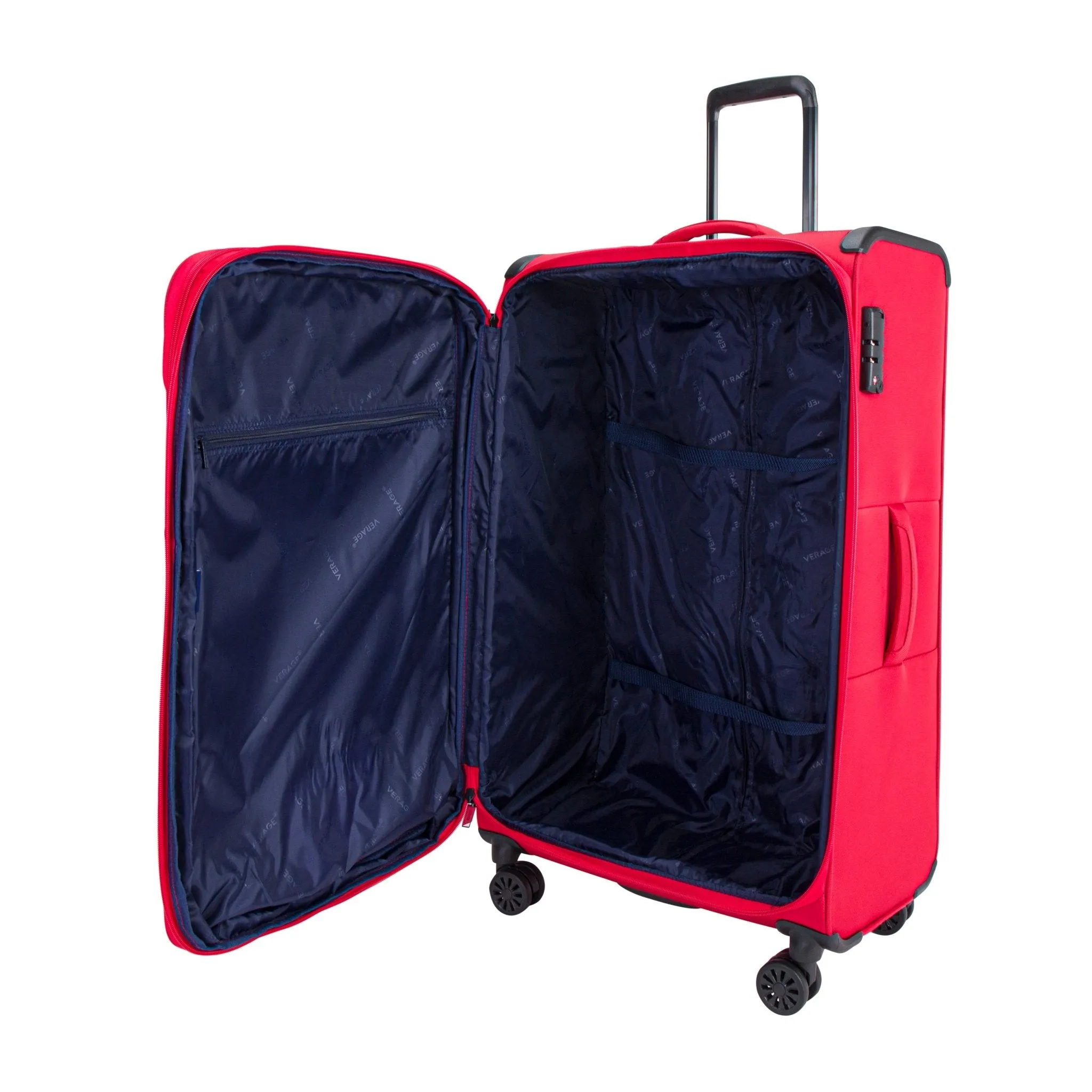 Greenwich Softcase Trolley Set Of 3 Red