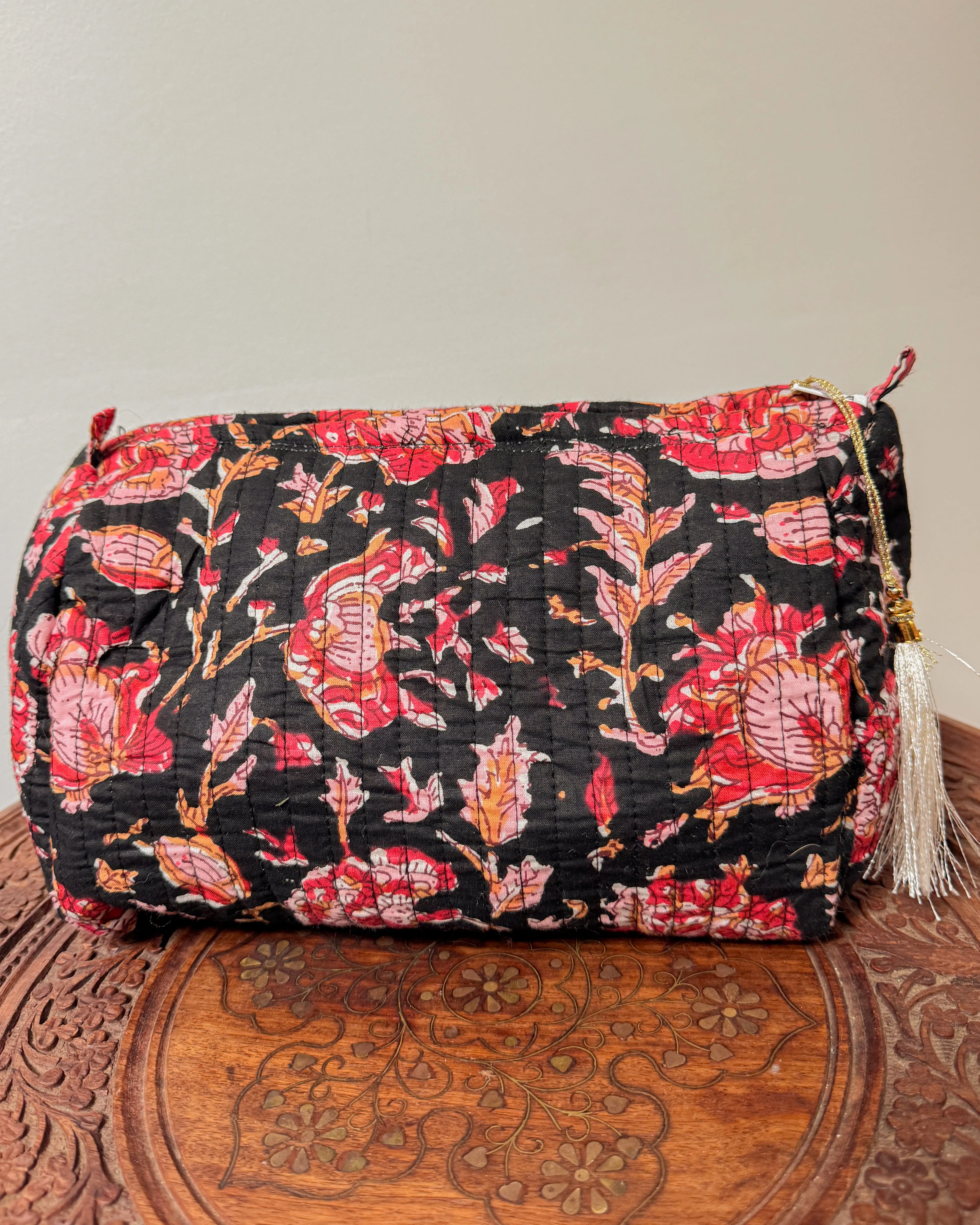Handmade Quilted Cotton Travel Makeup Bags