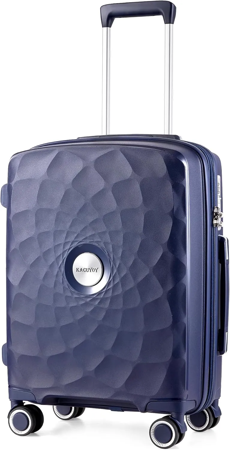 Hardside Carry On Luggage, TSA Lock Carryon Suitcases with Wheels, 20 Inch Carryon Luggage 22 x 14 x 9 Airline Approved with Cup Holder