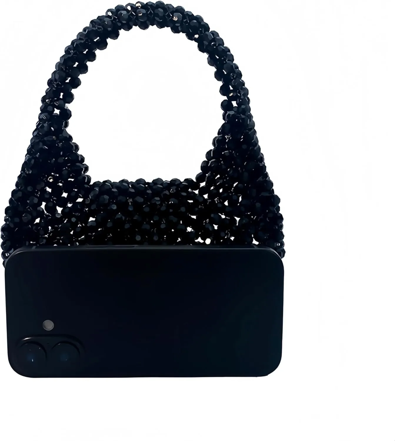 JHTPSLR Beaded Purse with Chain Womens Mini Acrylic Beaded Crossbody Bags Clutches Handbags for Wedding Evening Party