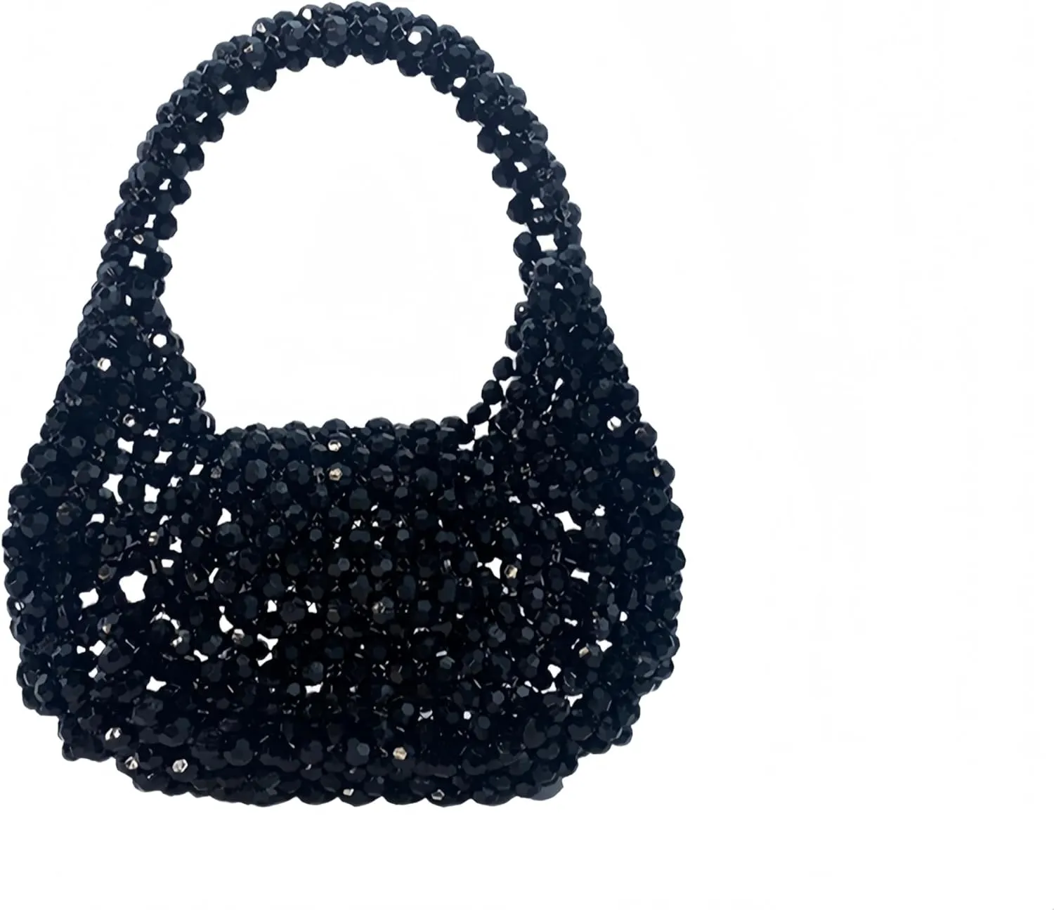 JHTPSLR Beaded Purse with Chain Womens Mini Acrylic Beaded Crossbody Bags Clutches Handbags for Wedding Evening Party