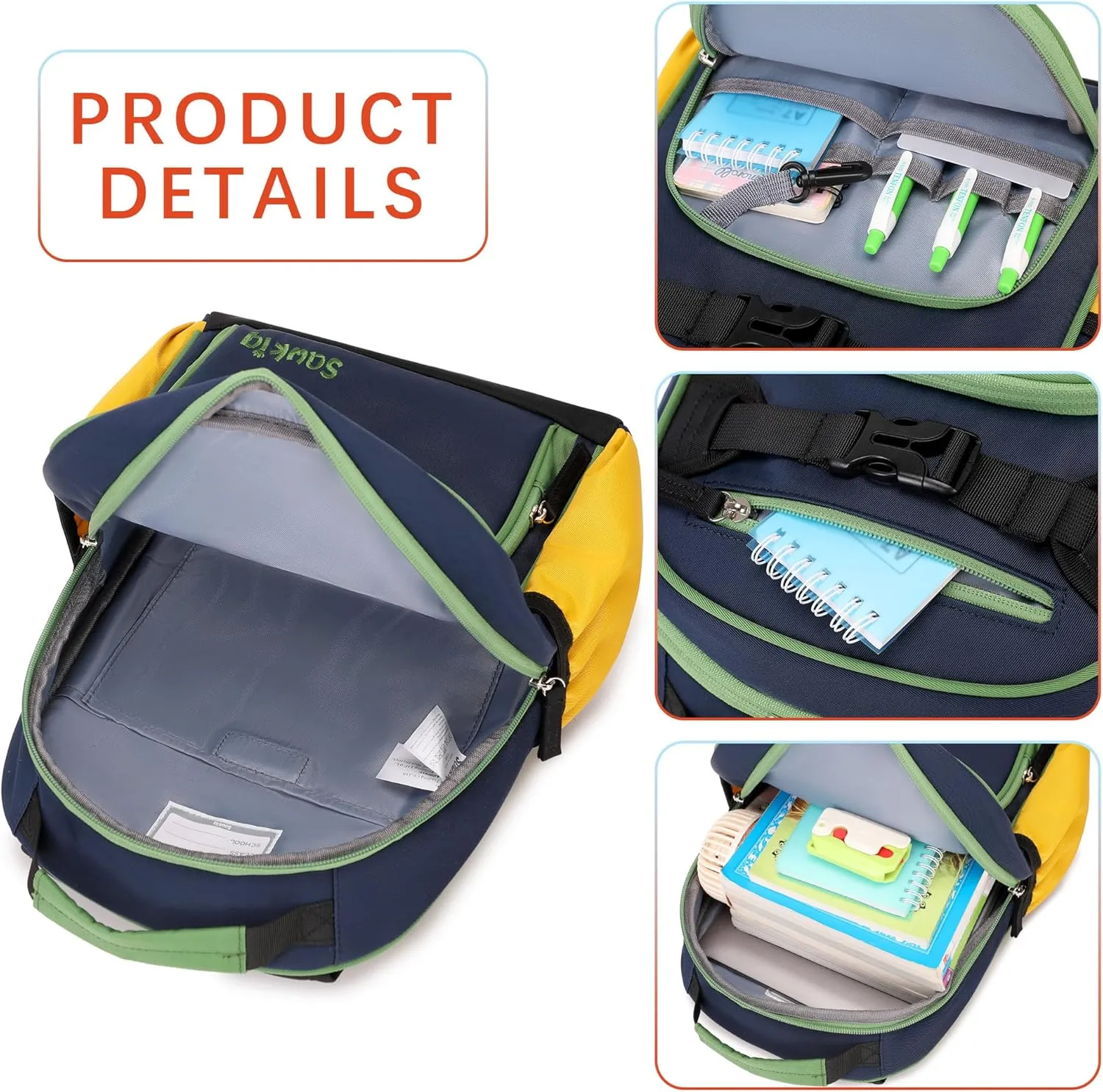 Kids Backpack for Boys Lightweight Bookbag for Elementary School Kid 6-10 (Indigo)