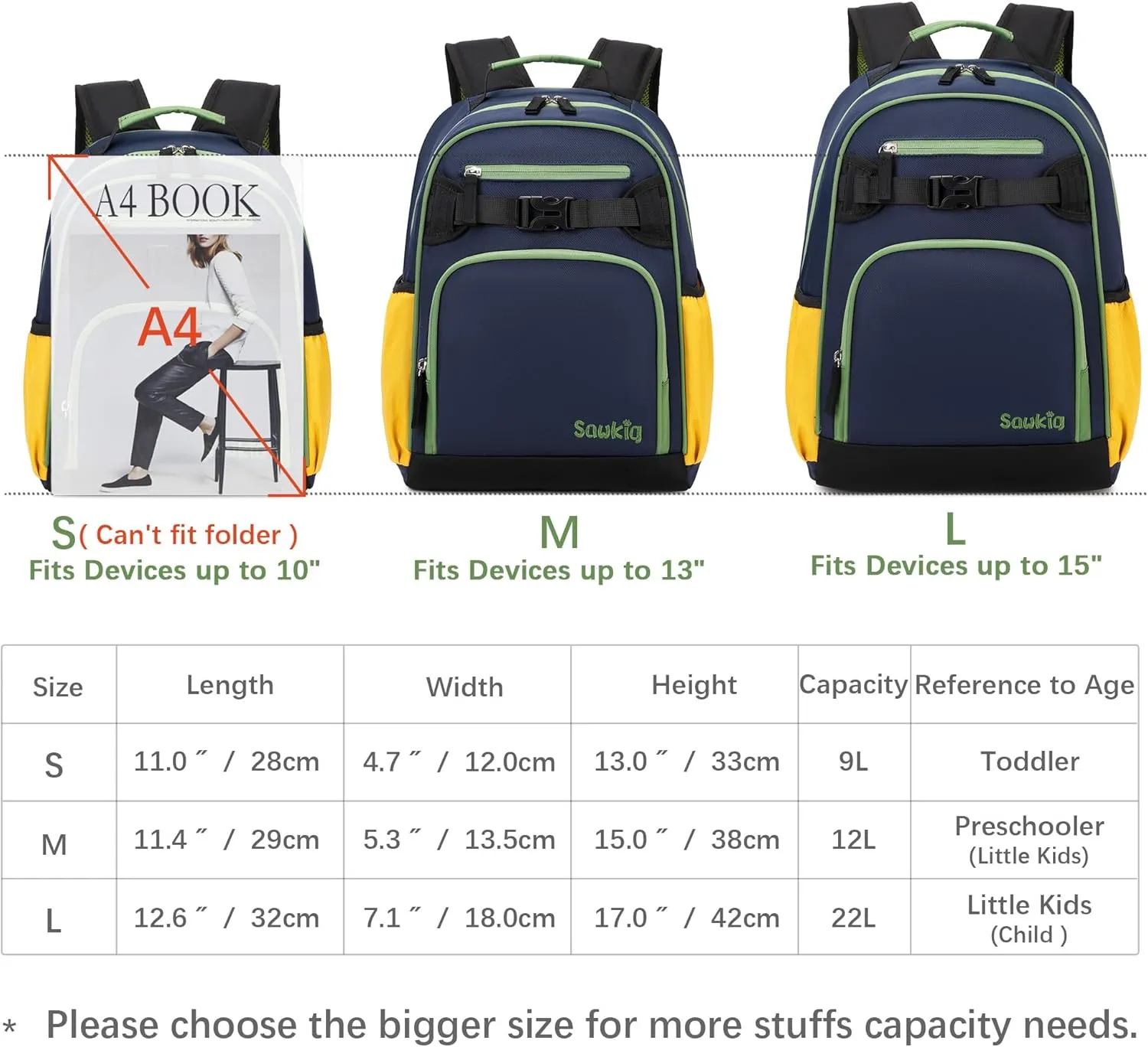 Kids Backpack for Boys Lightweight Bookbag for Elementary School Kid 6-10 (Indigo)