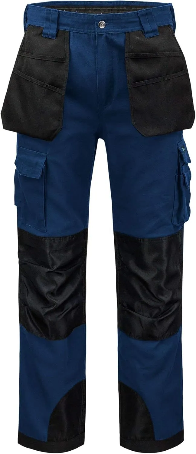 Kolossus Mens Strength Utility Cargo Work Pant - 10 Pockets and PE Reinforced Knees Tactical Pants