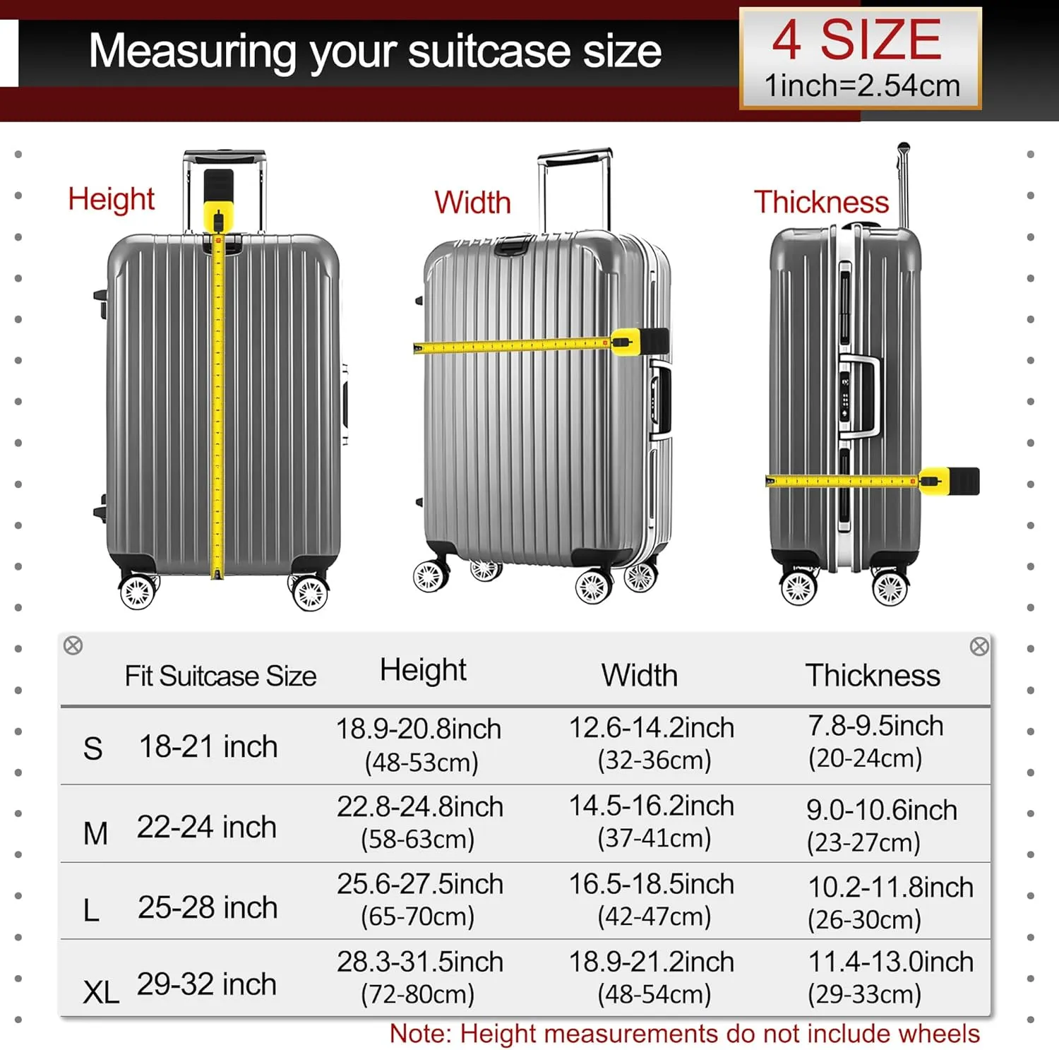 Luggage Cover Washable Suitcase Cover Suitcase Protector Anti-scratch Fits 30-32 Inch Luggage (Cute Cat, XL)
