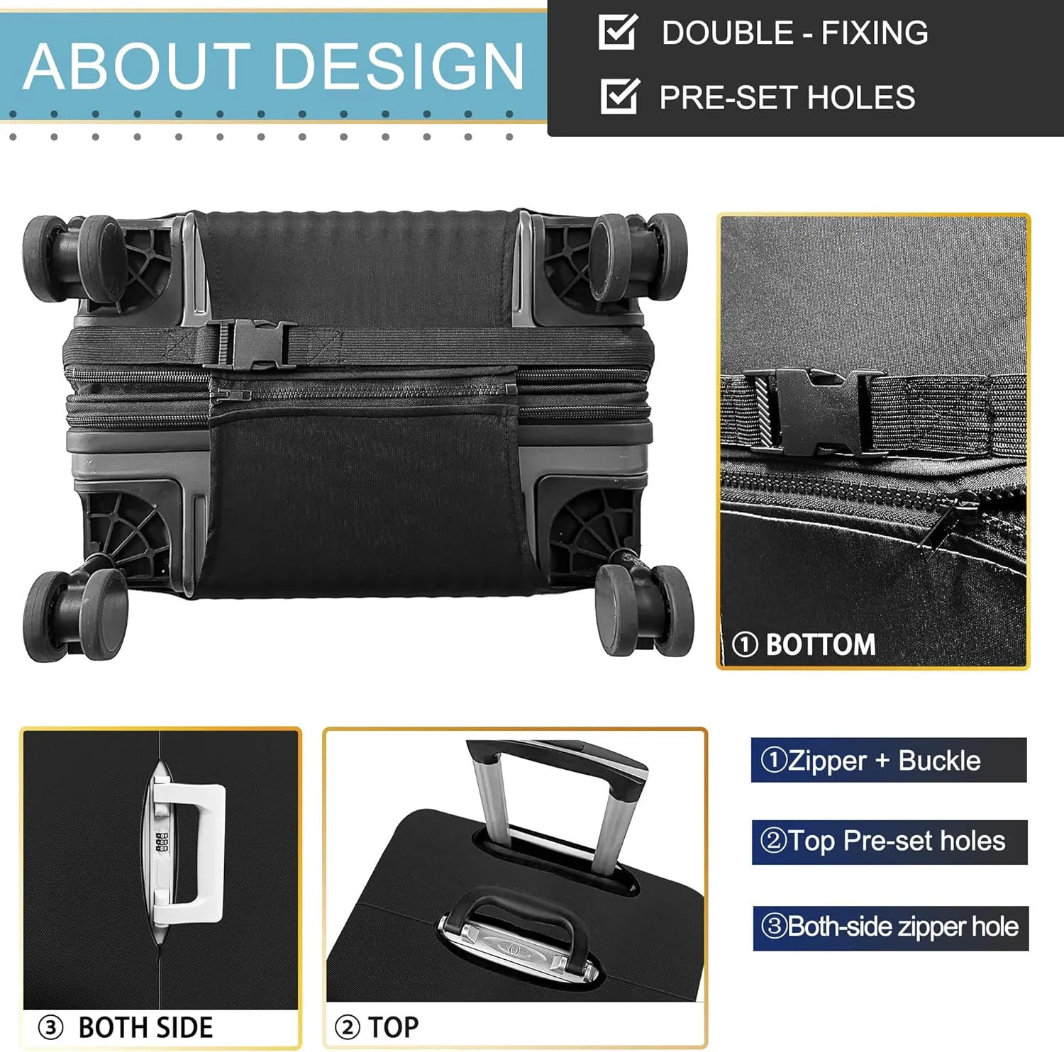 Luggage Cover Washable Suitcase Cover Suitcase Protector Anti-scratch Fits 30-32 Inch Luggage (Cute Dog, XL)