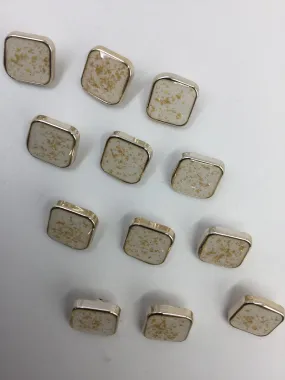 Multicolor Square Plastic Button