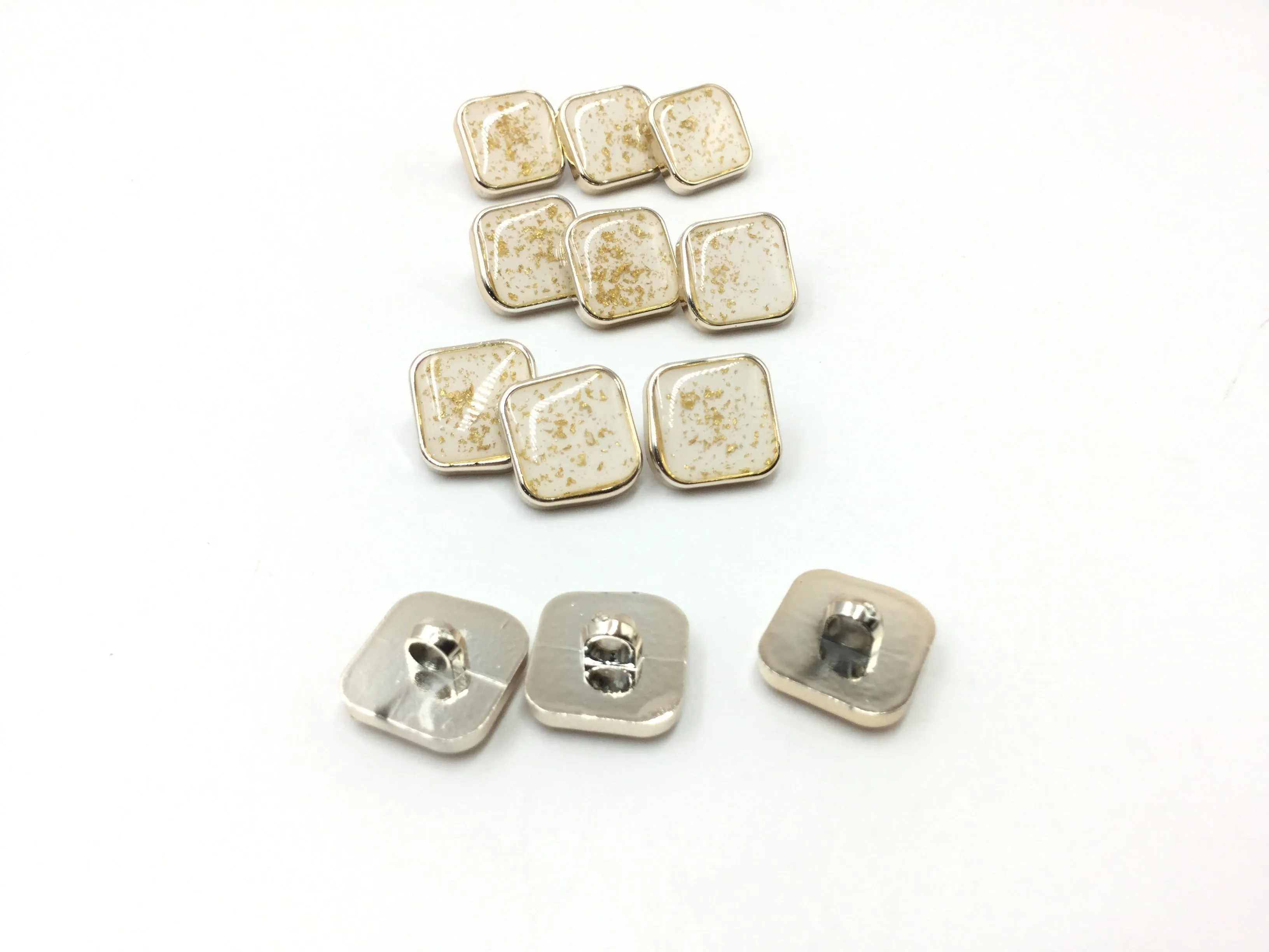Multicolor Square Plastic Button