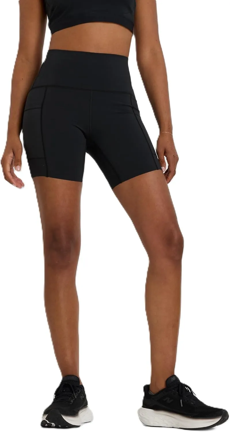 New Balance womens Nb Sleek Pocket High Rise Short 6"