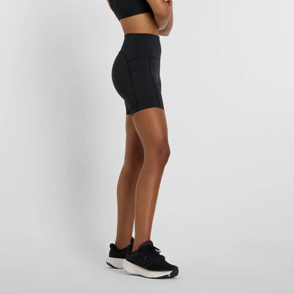 New Balance womens Nb Sleek Pocket High Rise Short 6"