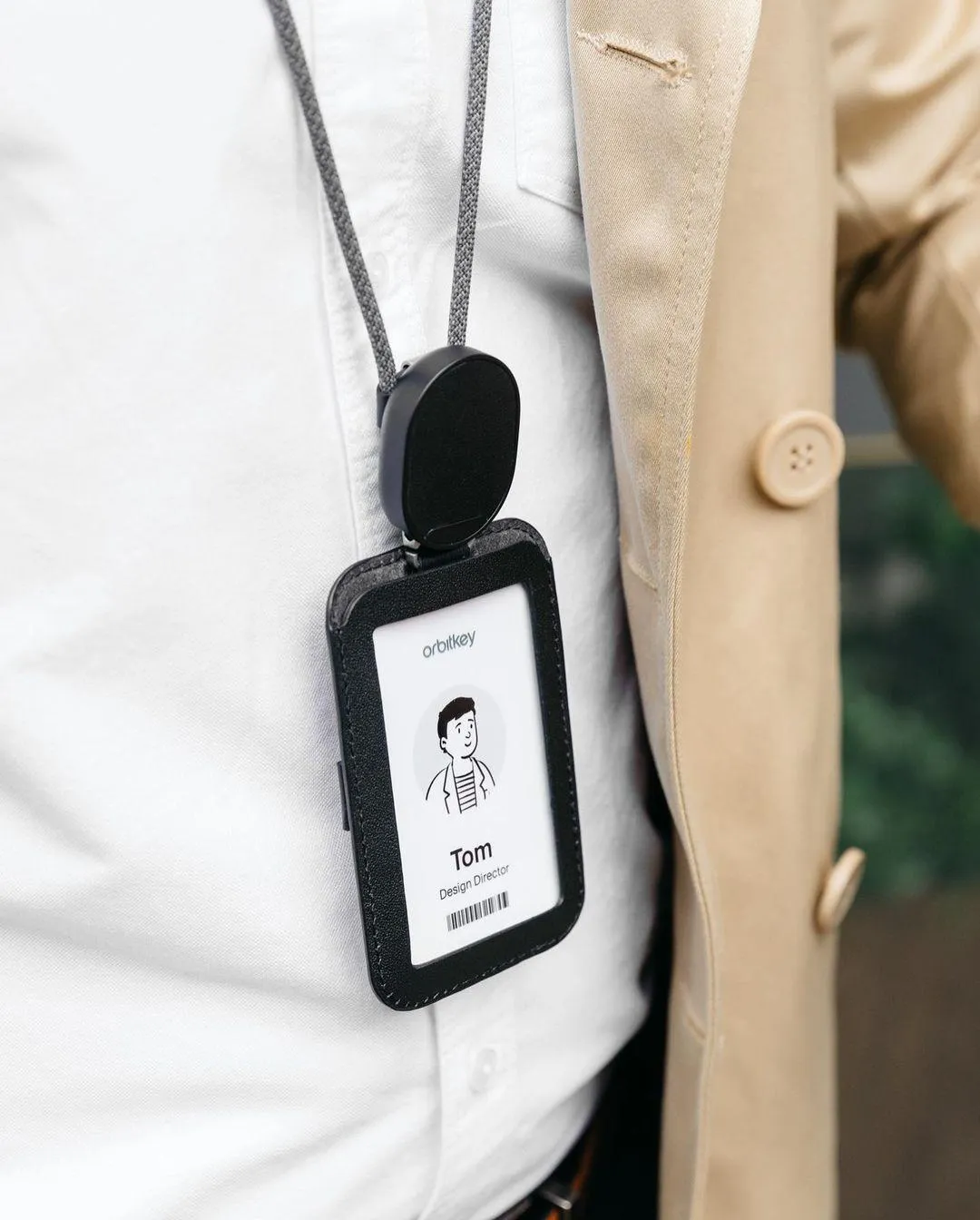 Orbitkey ID Card Holder Black With Lanyard