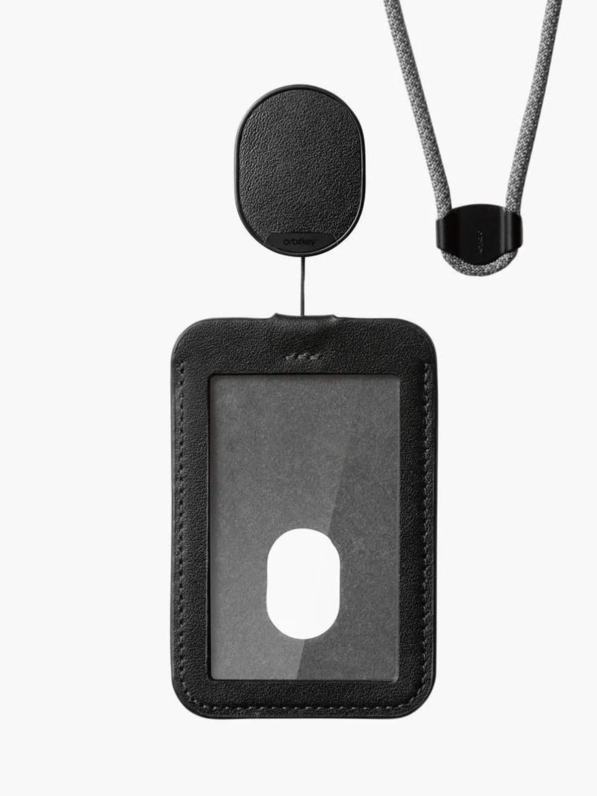 Orbitkey ID Card Holder Black With Lanyard