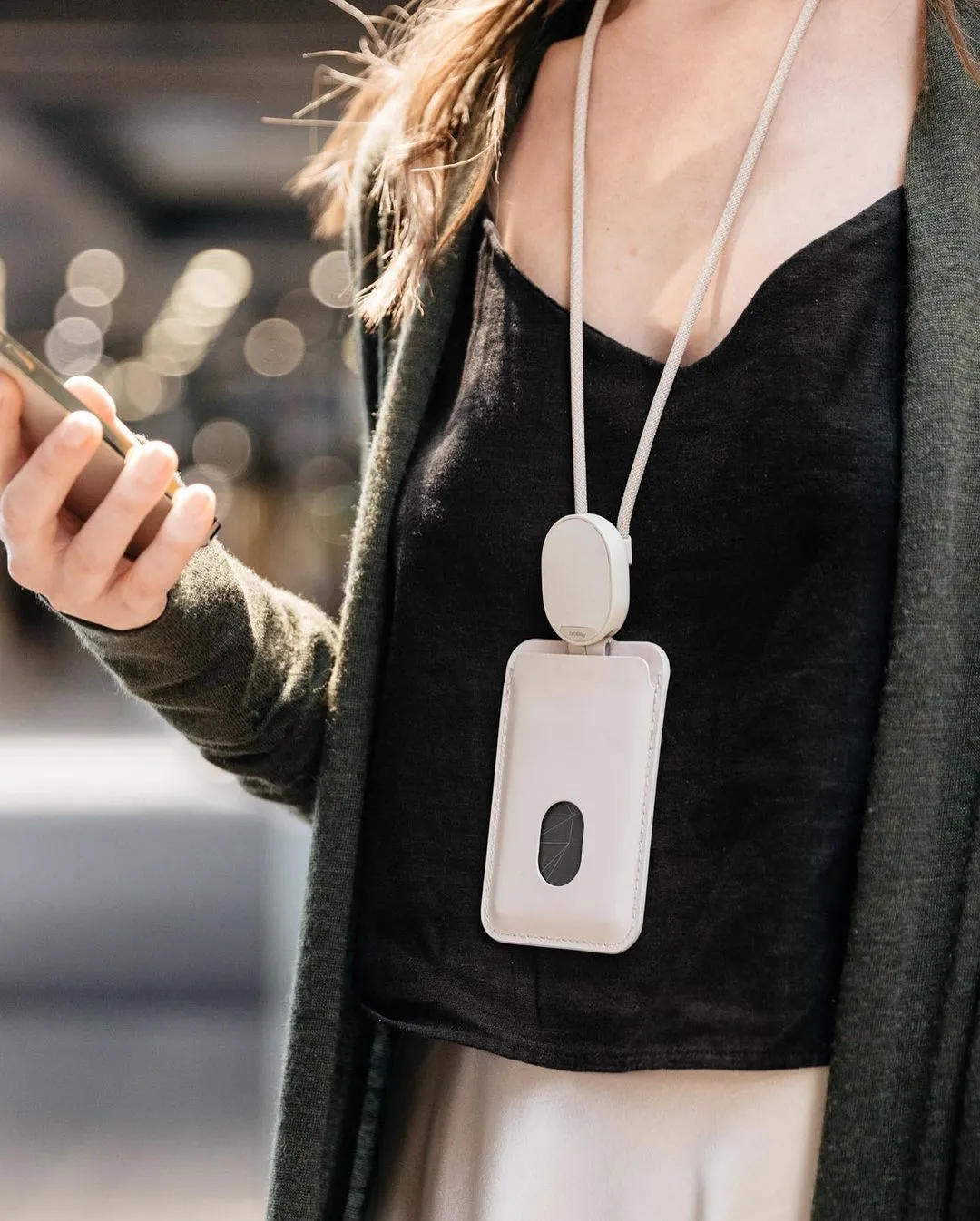 Orbitkey ID Card Holder Pro Stone With Lanyard