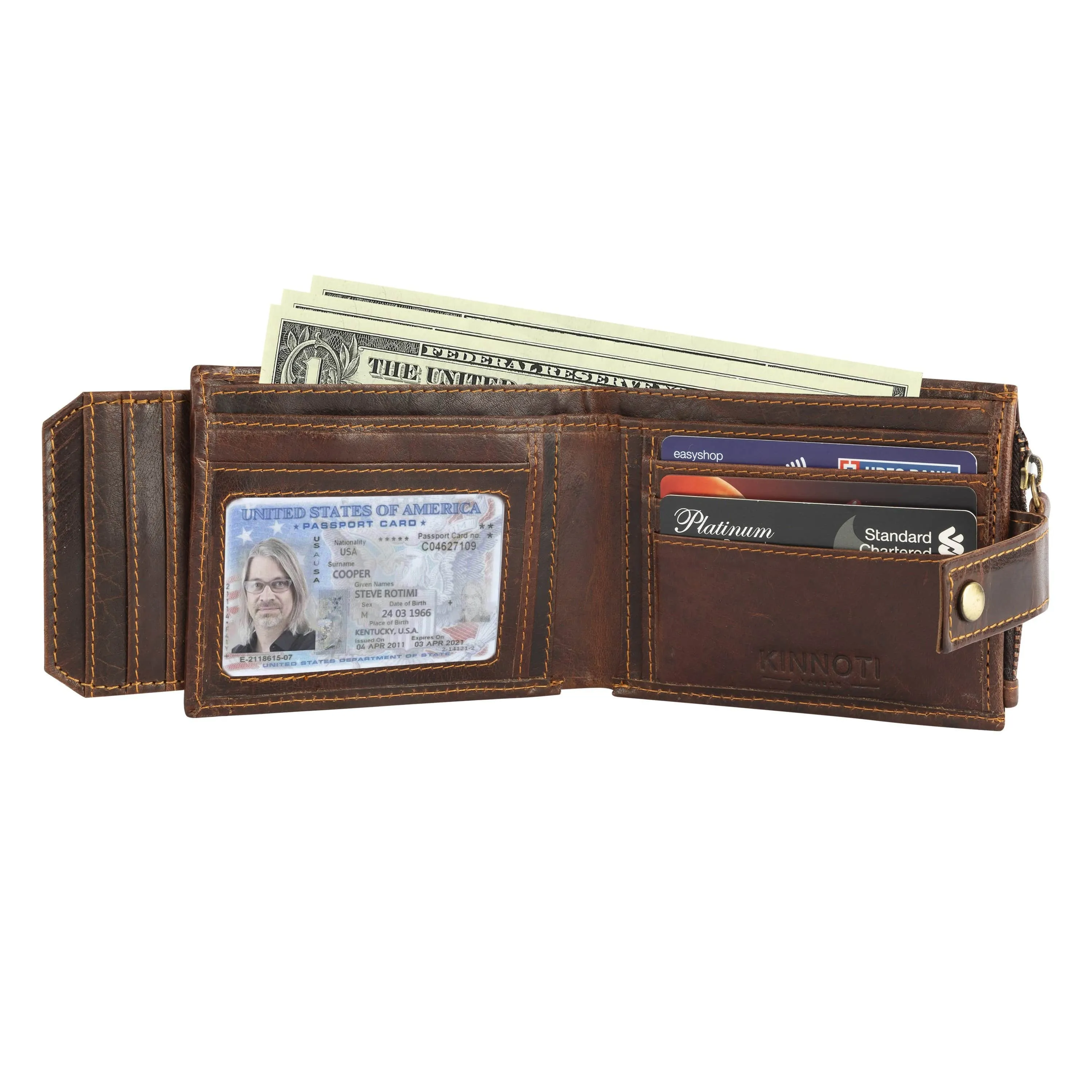 RFID & MINIMALIST DARK BROWN LEATHER WALLET