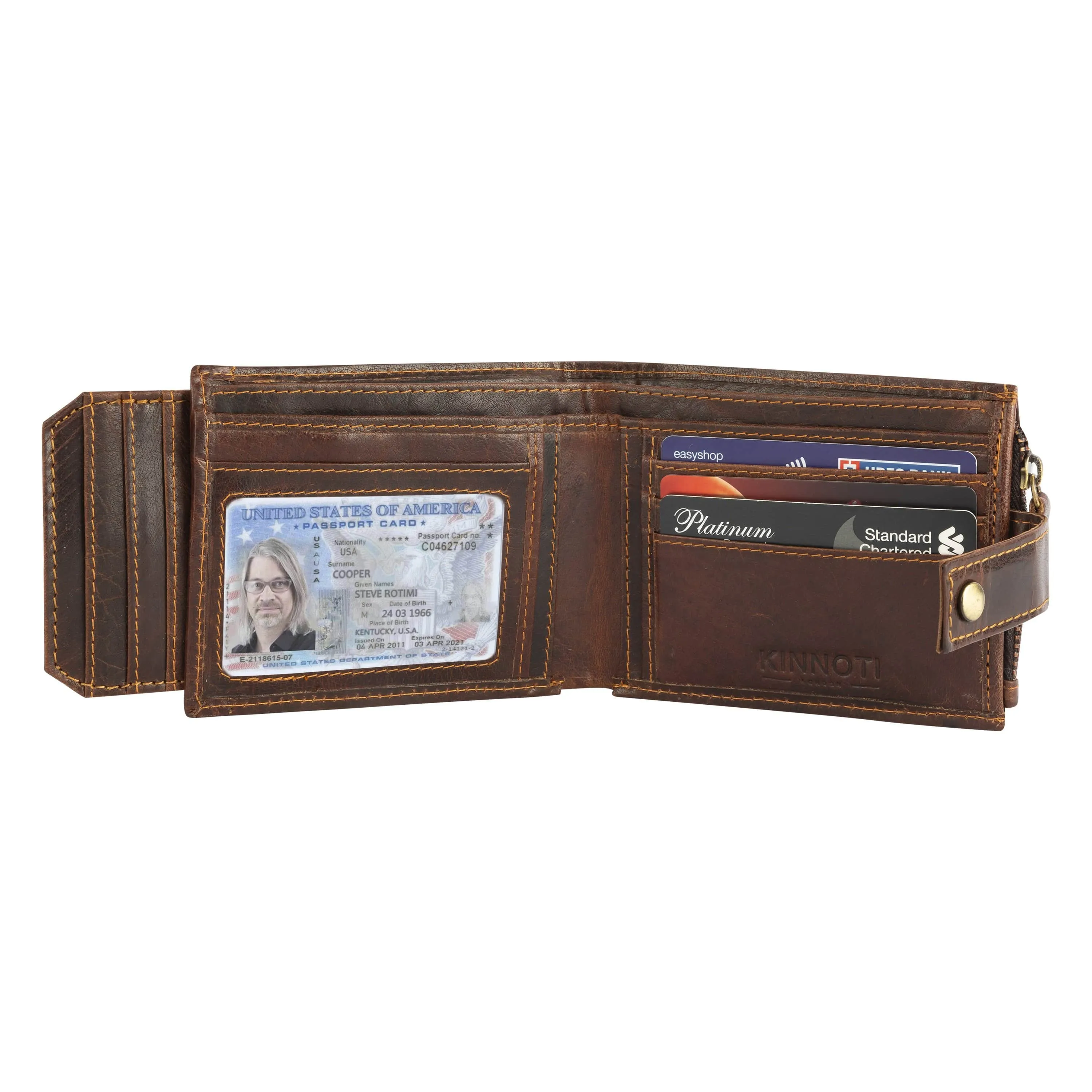 RFID & MINIMALIST DARK BROWN LEATHER WALLET