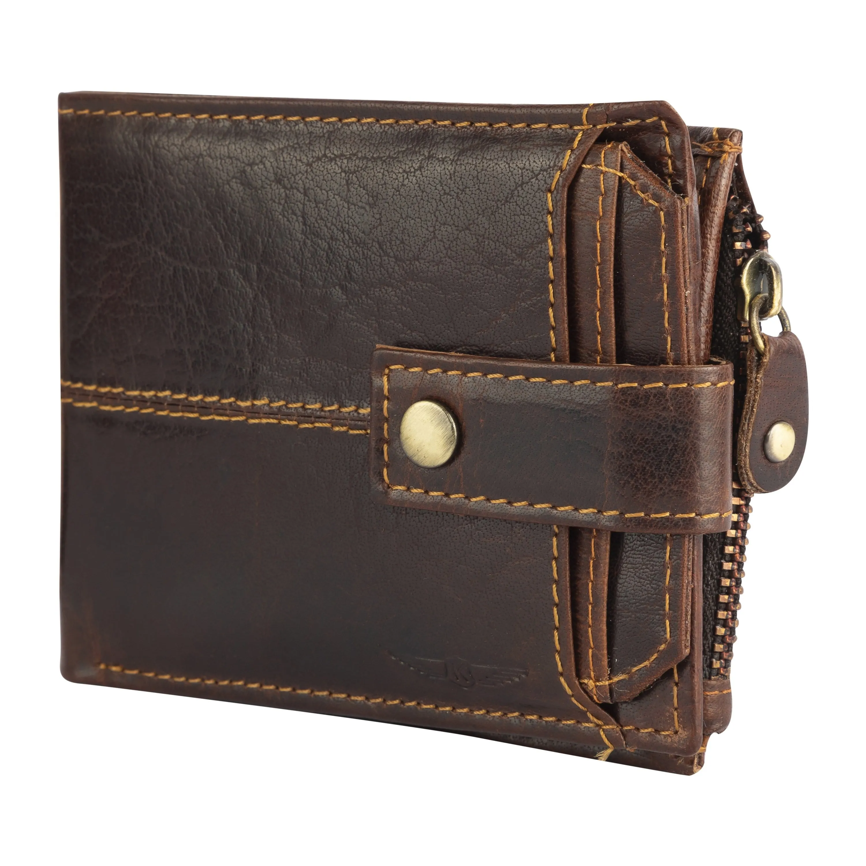 RFID & MINIMALIST DARK BROWN LEATHER WALLET
