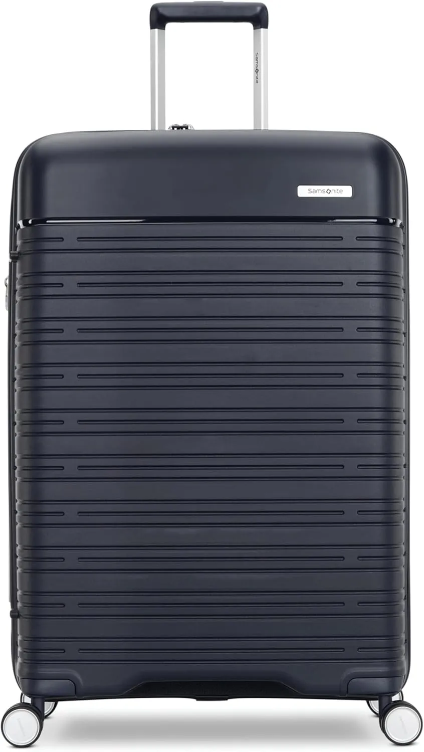 Samsonite Elevation Plus - Large Hardside Luggage - Scratch Resistant Polypropylene Shell, RightHeight Adjustable Handle, Integrated AirTag Holder, TSA Lock, WetPak Compartment - Midnight Blue