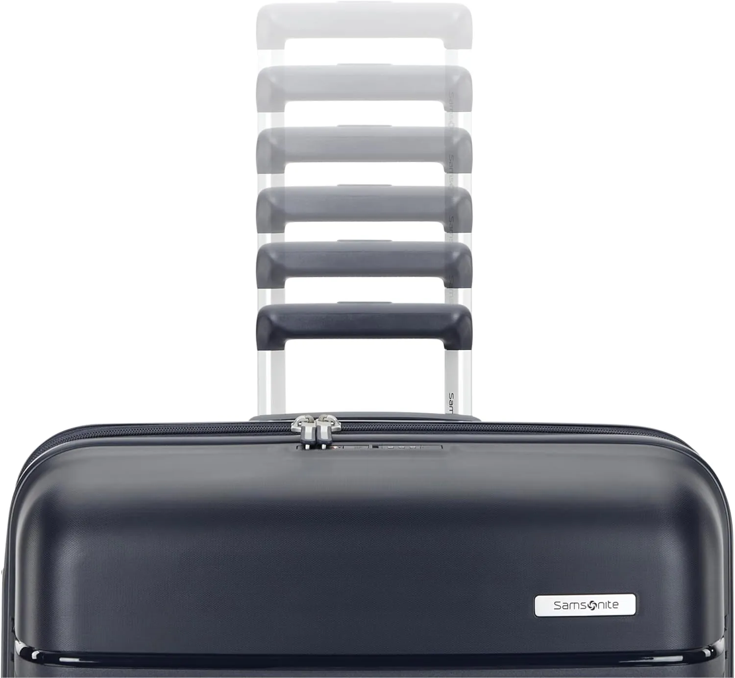 Samsonite Elevation Plus - Large Hardside Luggage - Scratch Resistant Polypropylene Shell, RightHeight Adjustable Handle, Integrated AirTag Holder, TSA Lock, WetPak Compartment - Midnight Blue