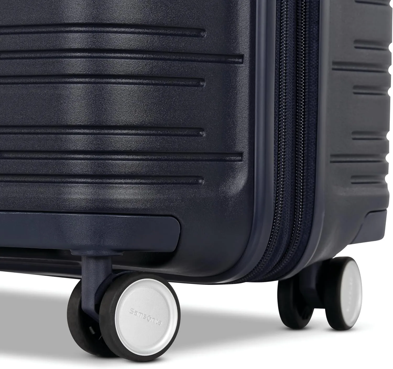 Samsonite Elevation Plus - Large Hardside Luggage - Scratch Resistant Polypropylene Shell, RightHeight Adjustable Handle, Integrated AirTag Holder, TSA Lock, WetPak Compartment - Midnight Blue
