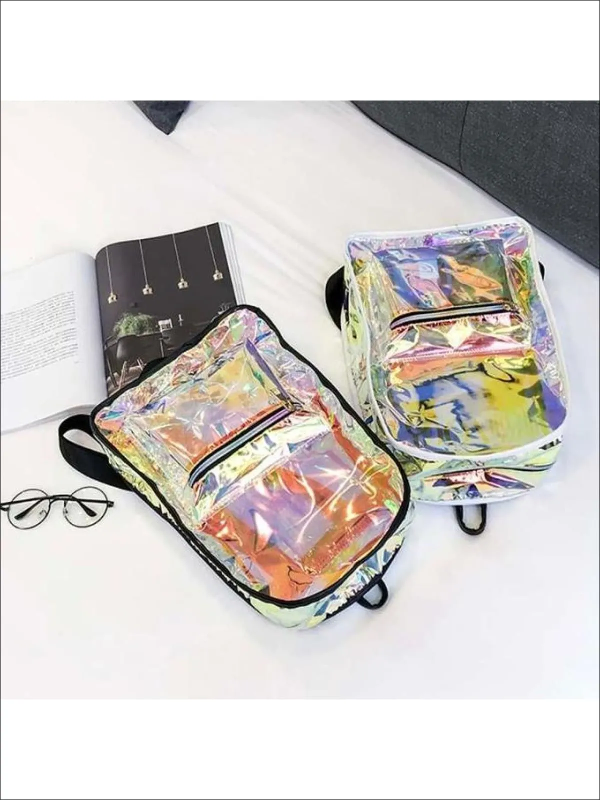 So Retro Transparent Holographic Backpack