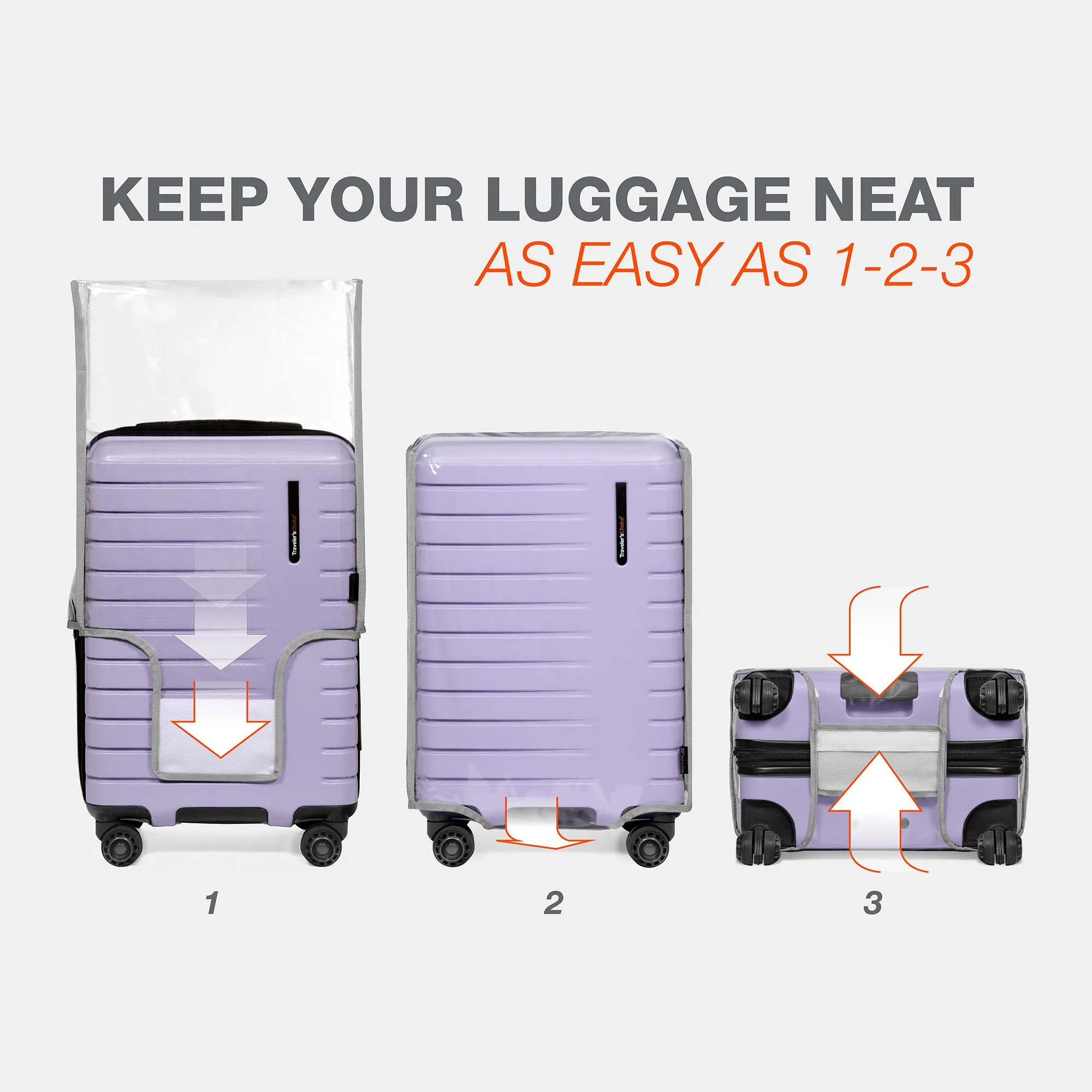 Traveler's Choice Clear Luggage Cover