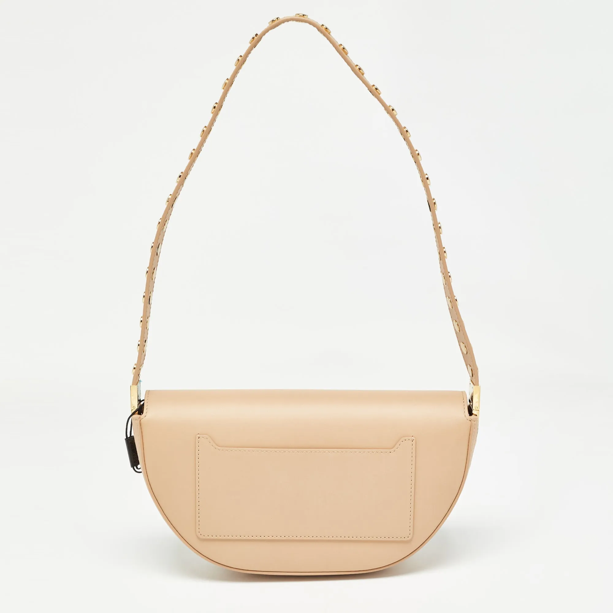Trendy Inspired Burberry Beige Leather Small Studded Olympia Bag