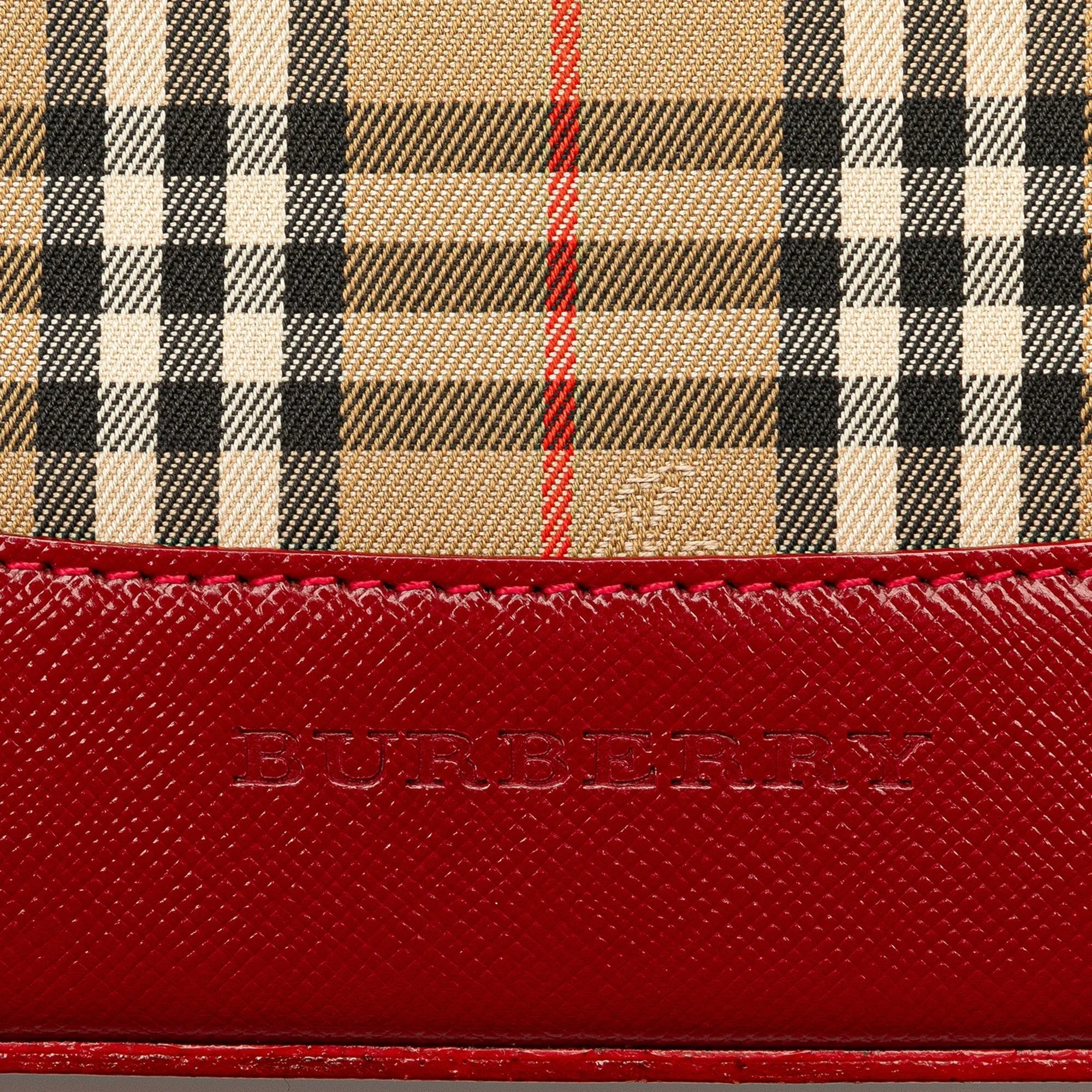Trendy Inspired Burberry Haymarket Check Canvas Shoulder Bag