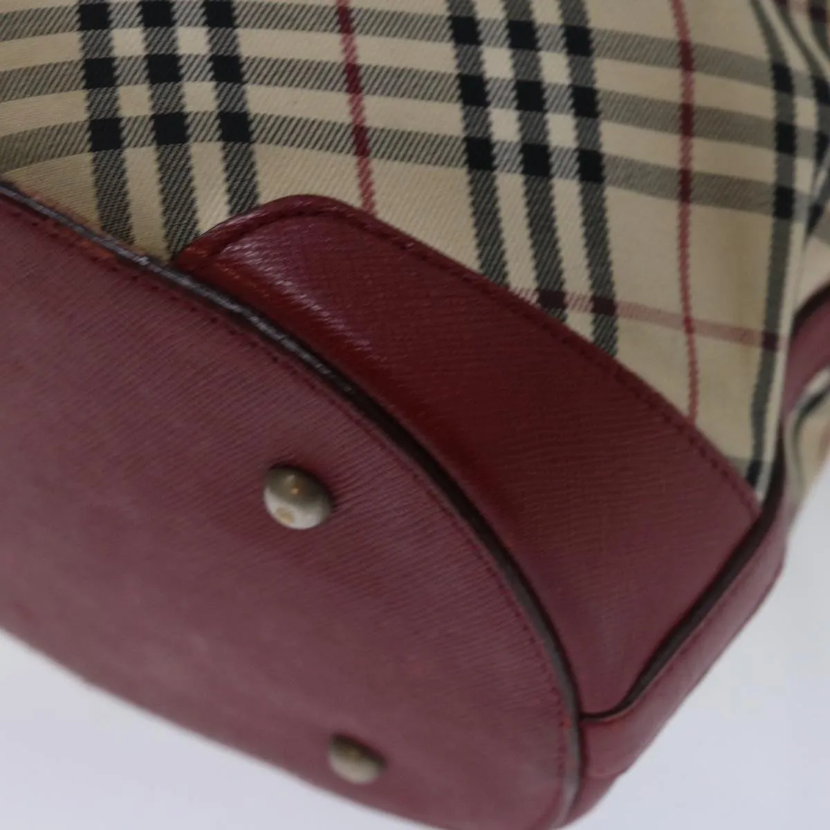 Trendy Inspired Burberry Nova Check Shoulder Bag Canvas Beige Auth Bs13392