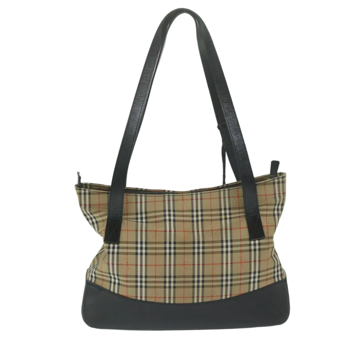 Trendy Inspired Burberry Nova Check Shoulder Bag Canvas Beige Auth Ep2883