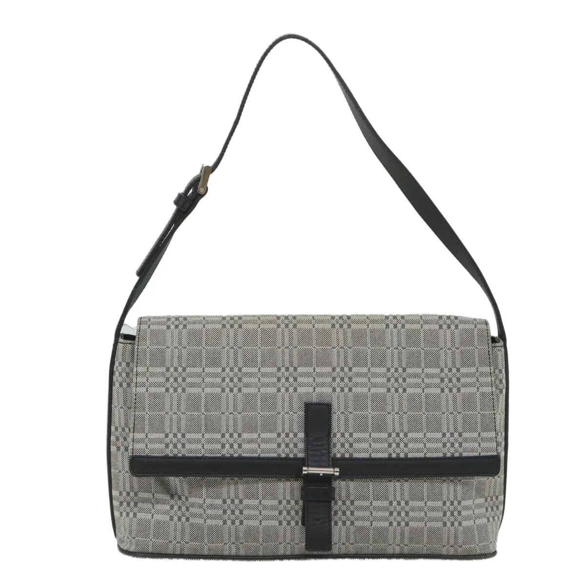 Trendy Inspired Burberry Shoulder Bag Canvas Gray Auth Bs9261