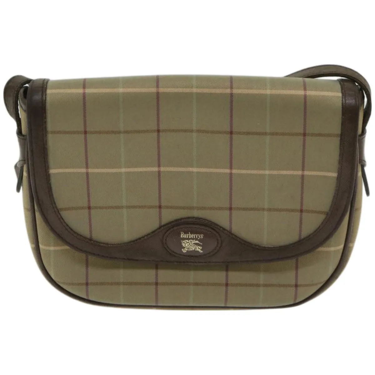 Trendy Inspired Burberryss Nova Check Shoulder Bag Canvas Beige Auth Bs12210